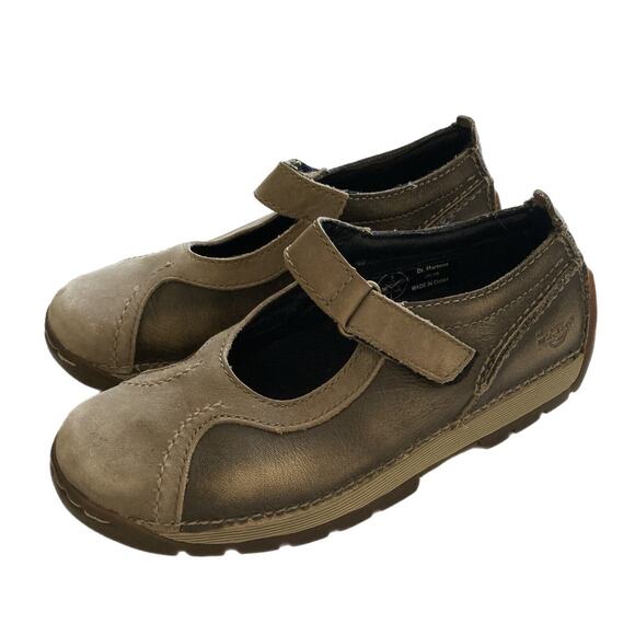 Vintage Rare Y2k Dr Martens Sporty Mary Jane Brown Tan Flats Shoes Size 6/36 - Picture 3 of 8